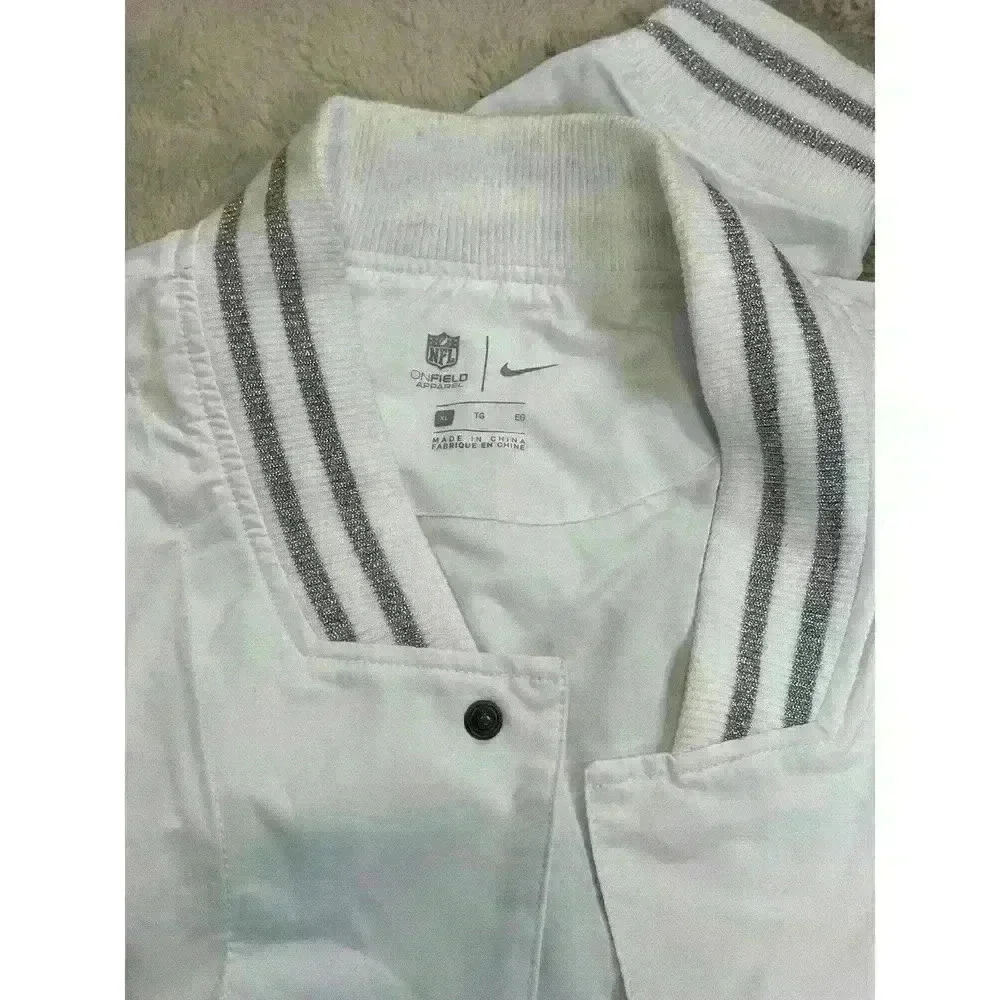 Nike Super Bowl 2020 Onfield Apparel XL‎ White Jacket Windbreaker Long Loose